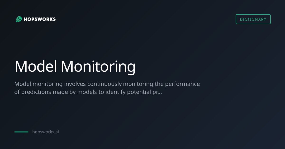 Model Monitoring - MLOps Dictionary | Hopsworks