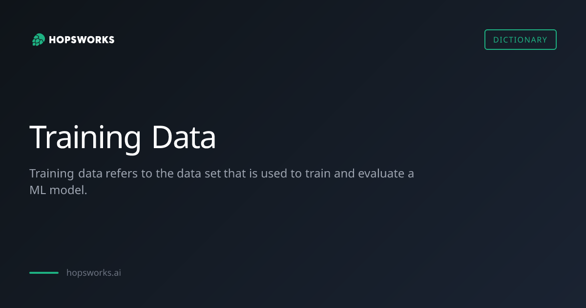 Training Data - MLOps Dictionary | Hopsworks