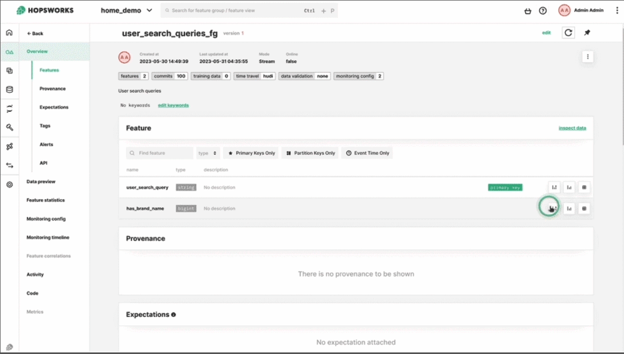 Feature Monitoring